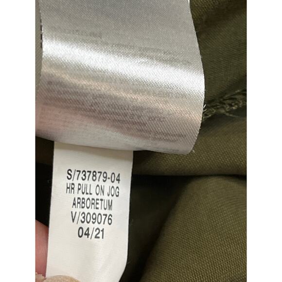 Old navy High-Waisted Twill Jogger Pants
 pull on, arboretum, size medium - Picture 6 of 12